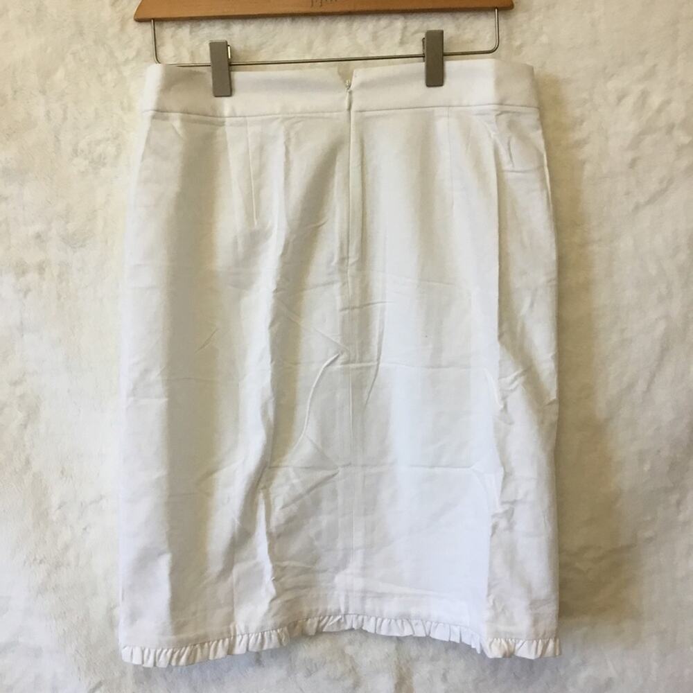 J, Crew White Wrap Ruffle Tulip Skirt - Picture 8 of 9